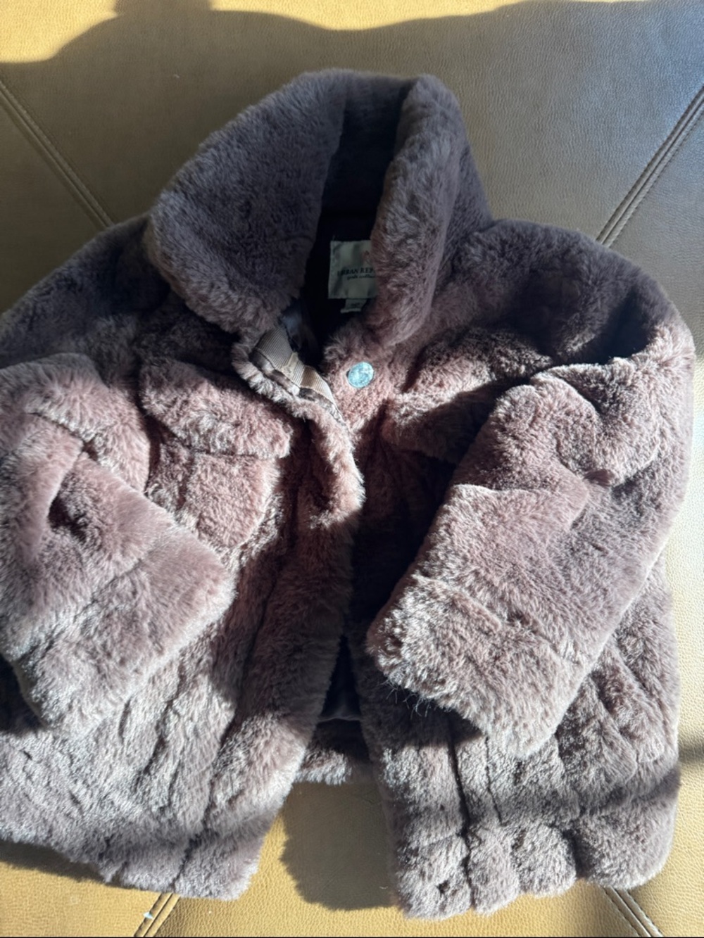 Urban Republic Plush Faux Fur Jacket in Brown 2T